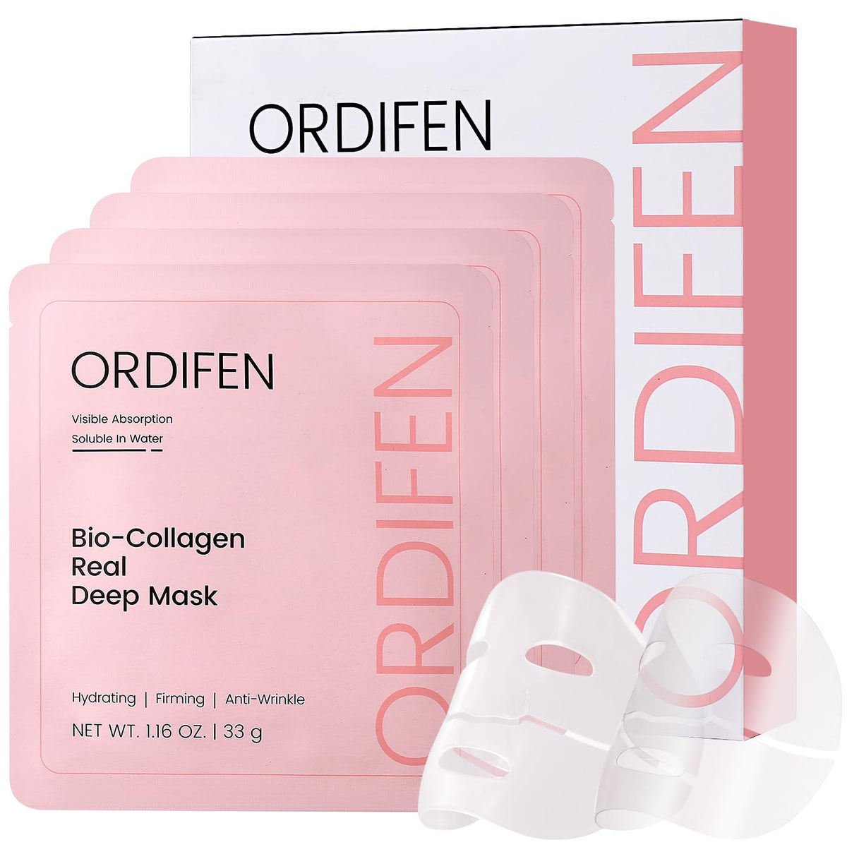 ORDIFEN jar front view showing label and elegant packaging for nightly collagen treatment