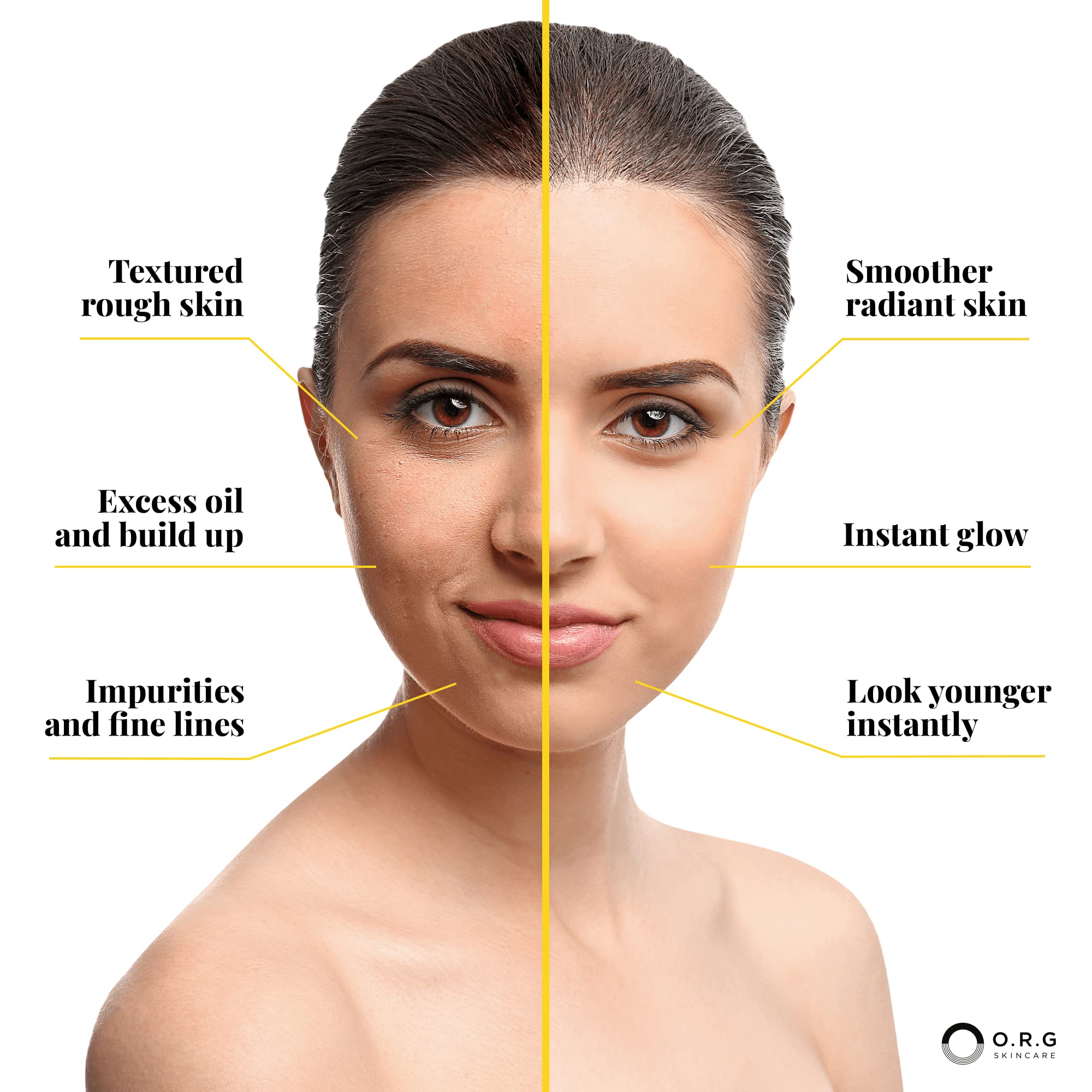 O.R.G. Skincare applying peel on face demonstrating gentle, nonabrasive use