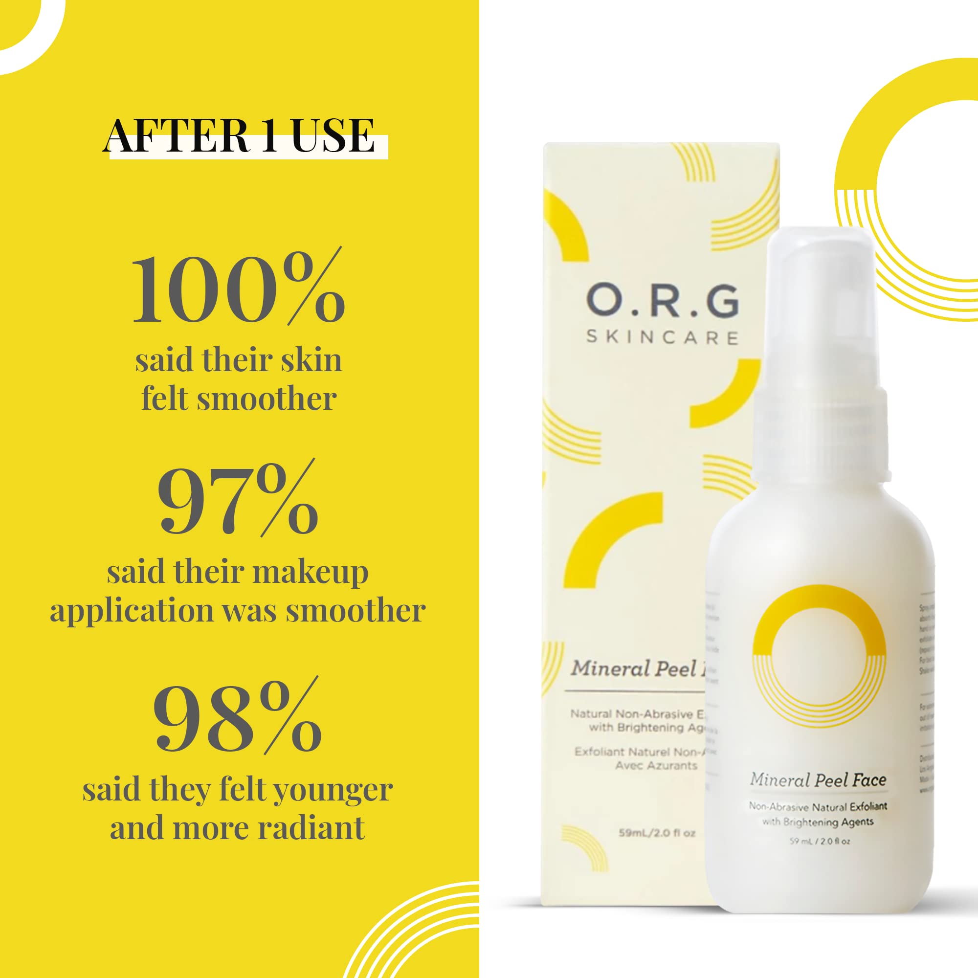 O.R.G. Skincare product in hand showing easy squeeze application and travel size