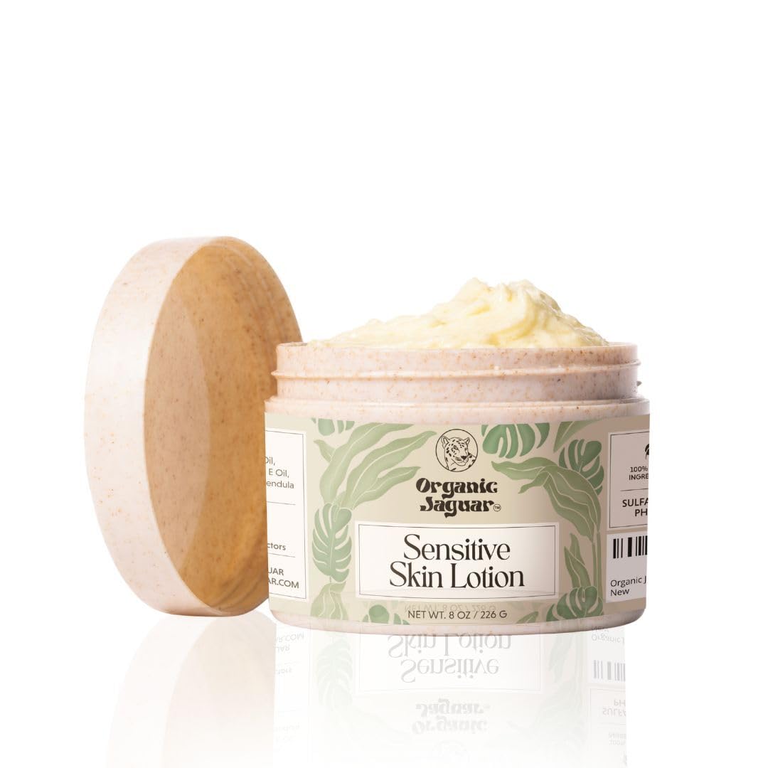 Organic Jaguar front packaging showing label and 8 oz size, clear ingredient callout