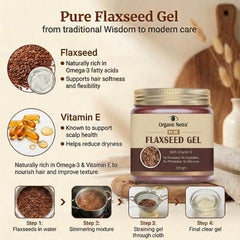 Organic Netra close-up texture of flaxseed gel highlighting smooth hydration