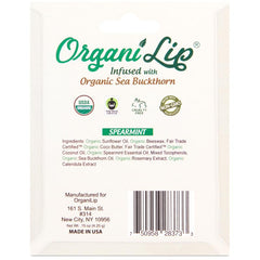 OrganiLip spearmint flavor close-up emphasizing fresh natural taste benefit