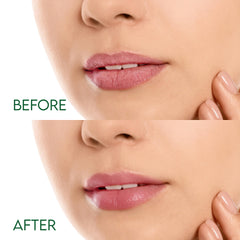 OrganiLip texture swipe on hand demonstrating smooth hydration benefit