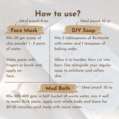 Organique Alchemy clay added to bath bowl for relaxing detox soak