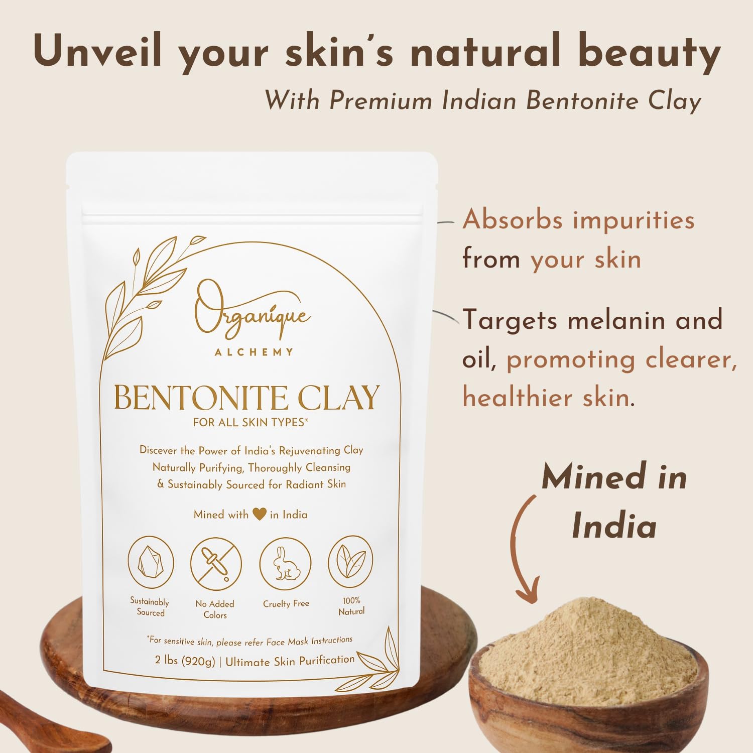Organique Alchemy powder texture close-up highlighting fine mineral feel