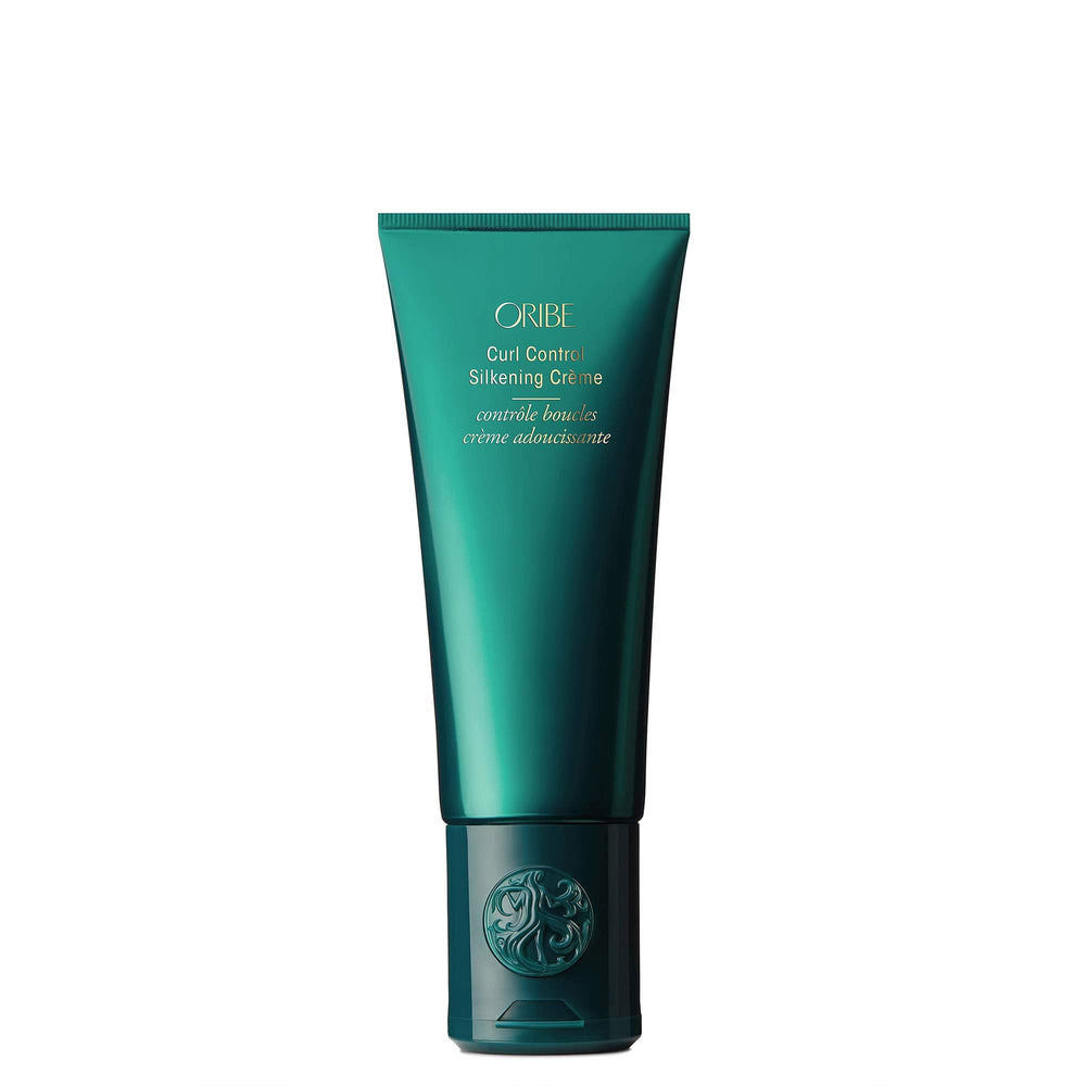 Oribe Curl Control front packaging shows elegant bottle and clear benefit