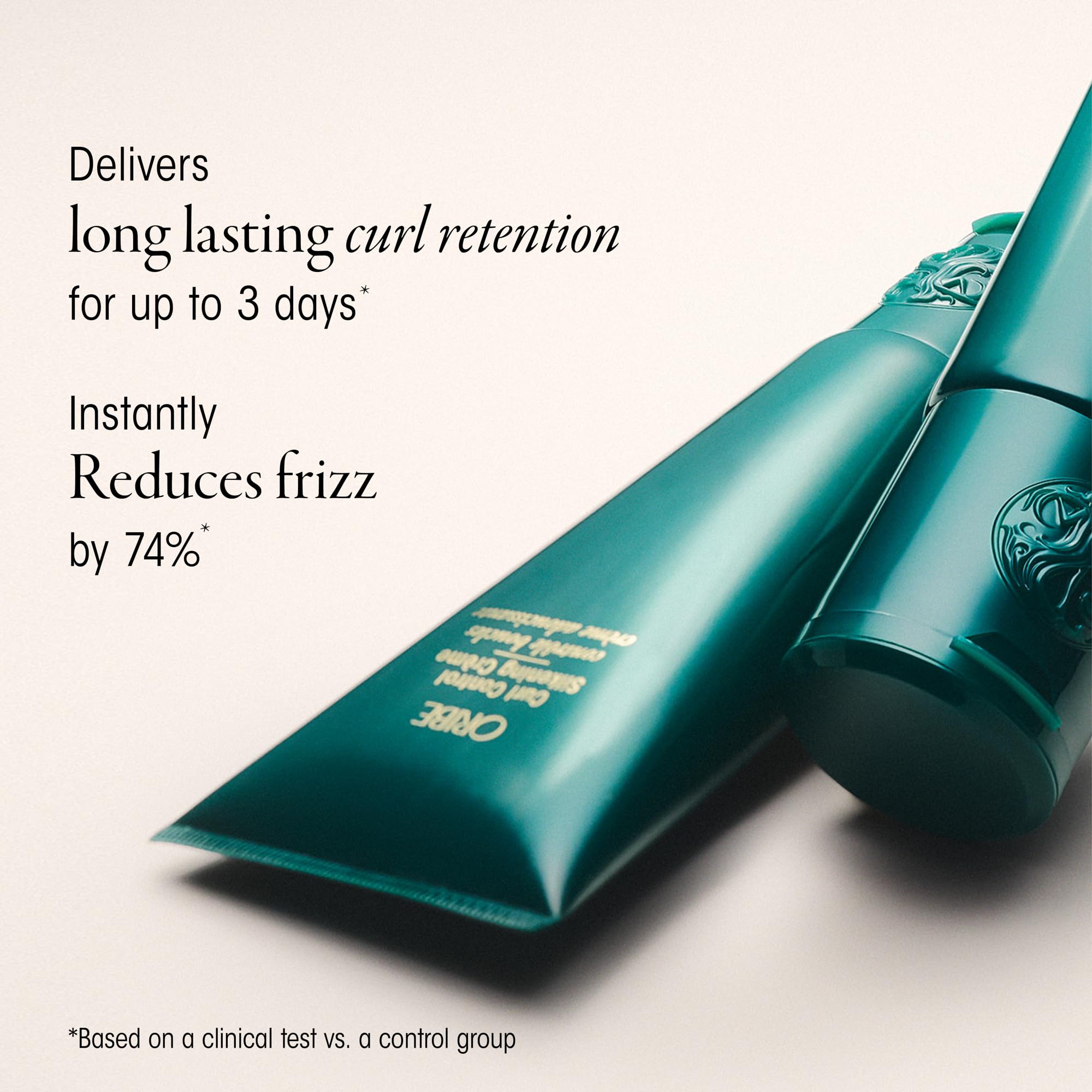 Oribe Curl Control held in hand demonstrates portable 5oz scale and ease