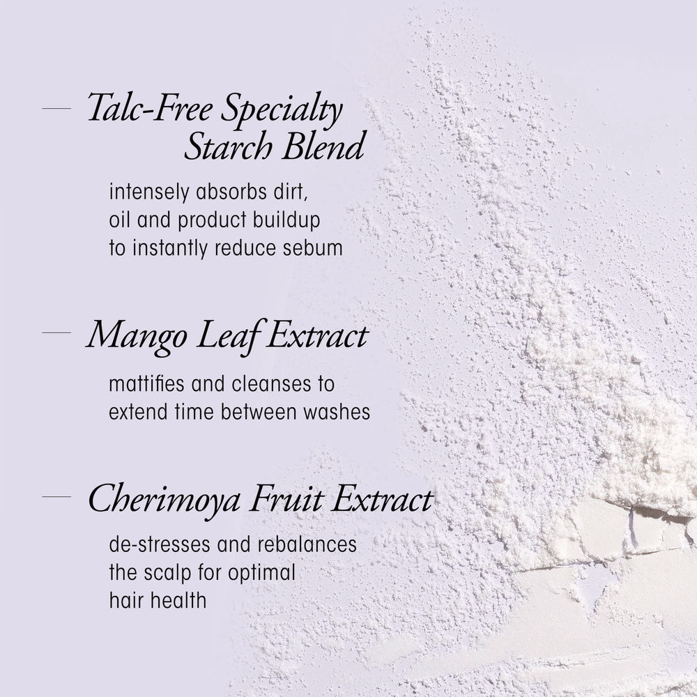 ORIBE close-up of fine powder texture illustrating absorbency and lightweight feel