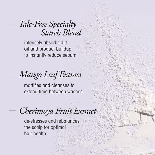 ORIBE close-up of fine powder texture illustrating absorbency and lightweight feel