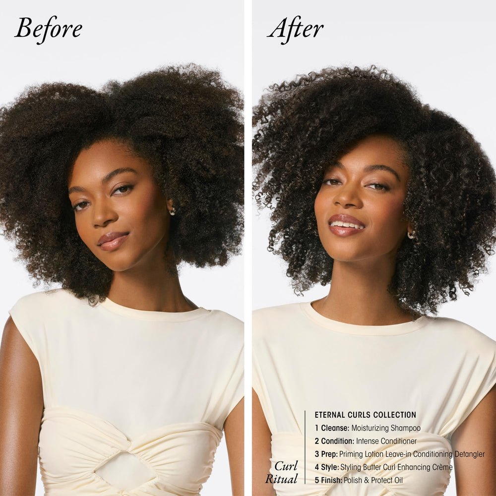 ORIBE close-up of creamy conditioner texture showing intense hydration