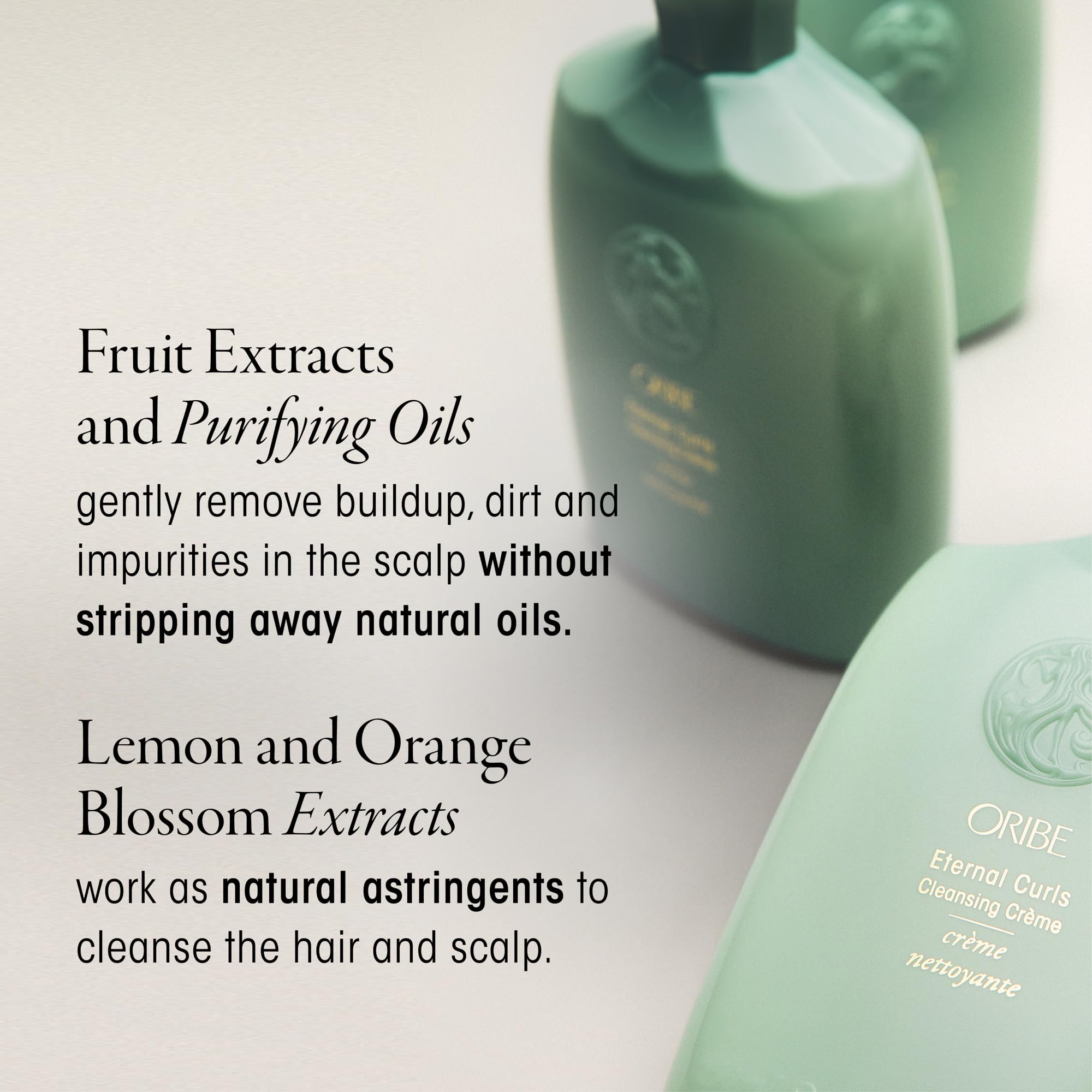 Oribe Eternal Curls cream texture closeup showing silky conditioning benefit