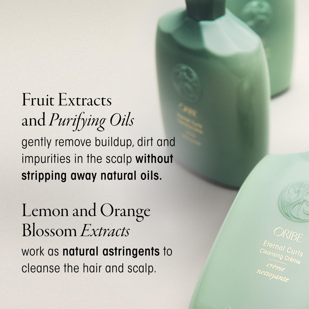 Oribe Eternal Curls cream texture closeup showing silky conditioning benefit