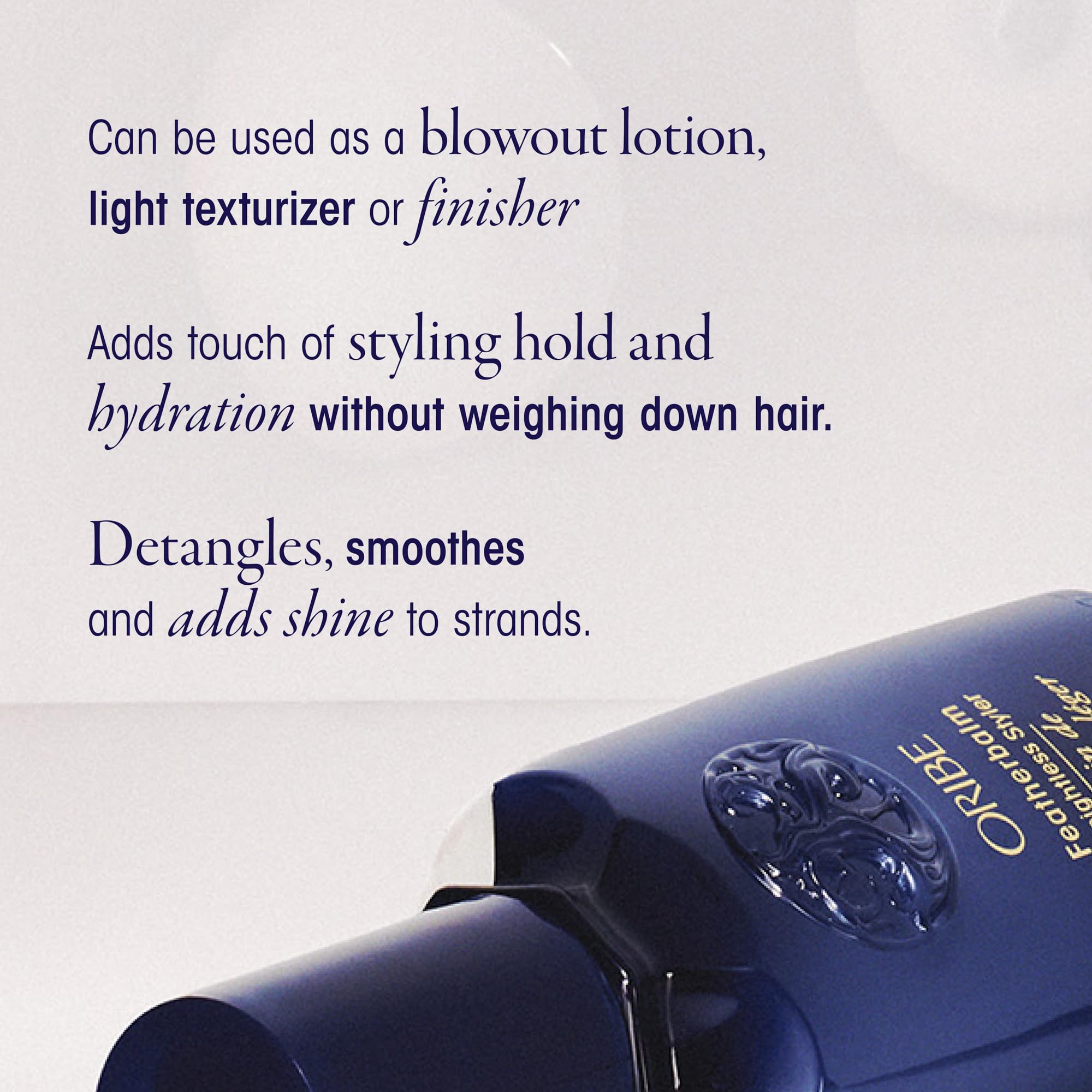 Oribe Featherbalm texture close-up displaying lightweight creamy balm