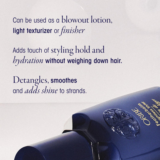 Oribe Featherbalm texture close-up displaying lightweight creamy balm