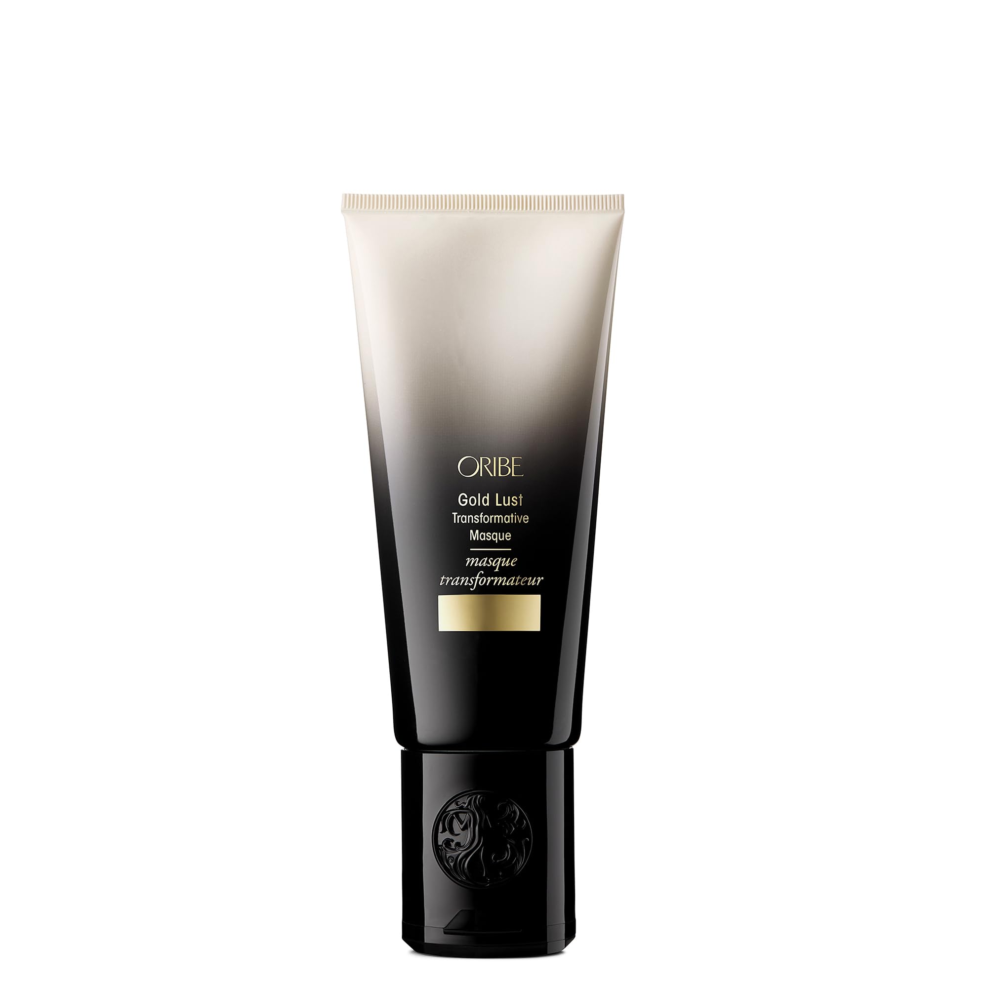 Oribe Gold Lust Mask front packaging showing jar and label for premium repair