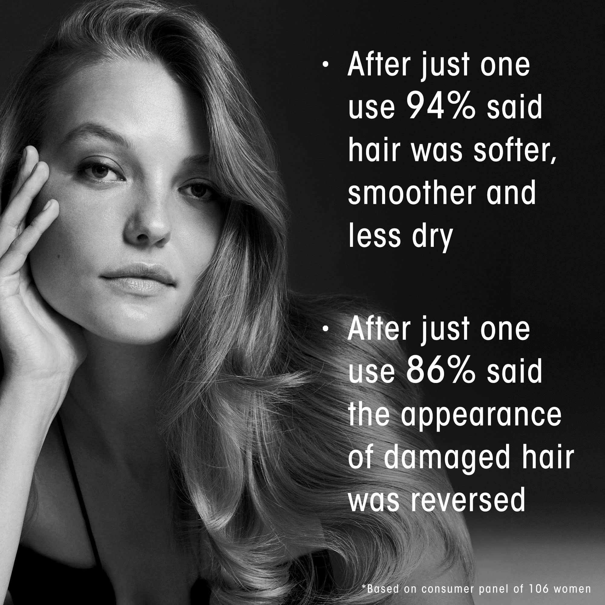 Applying Oribe Gold Lust Mask to wet hair for deep nourishment and shine