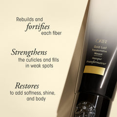 Oribe Gold Lust Mask open jar creamy texture illustrating rich conditioning
