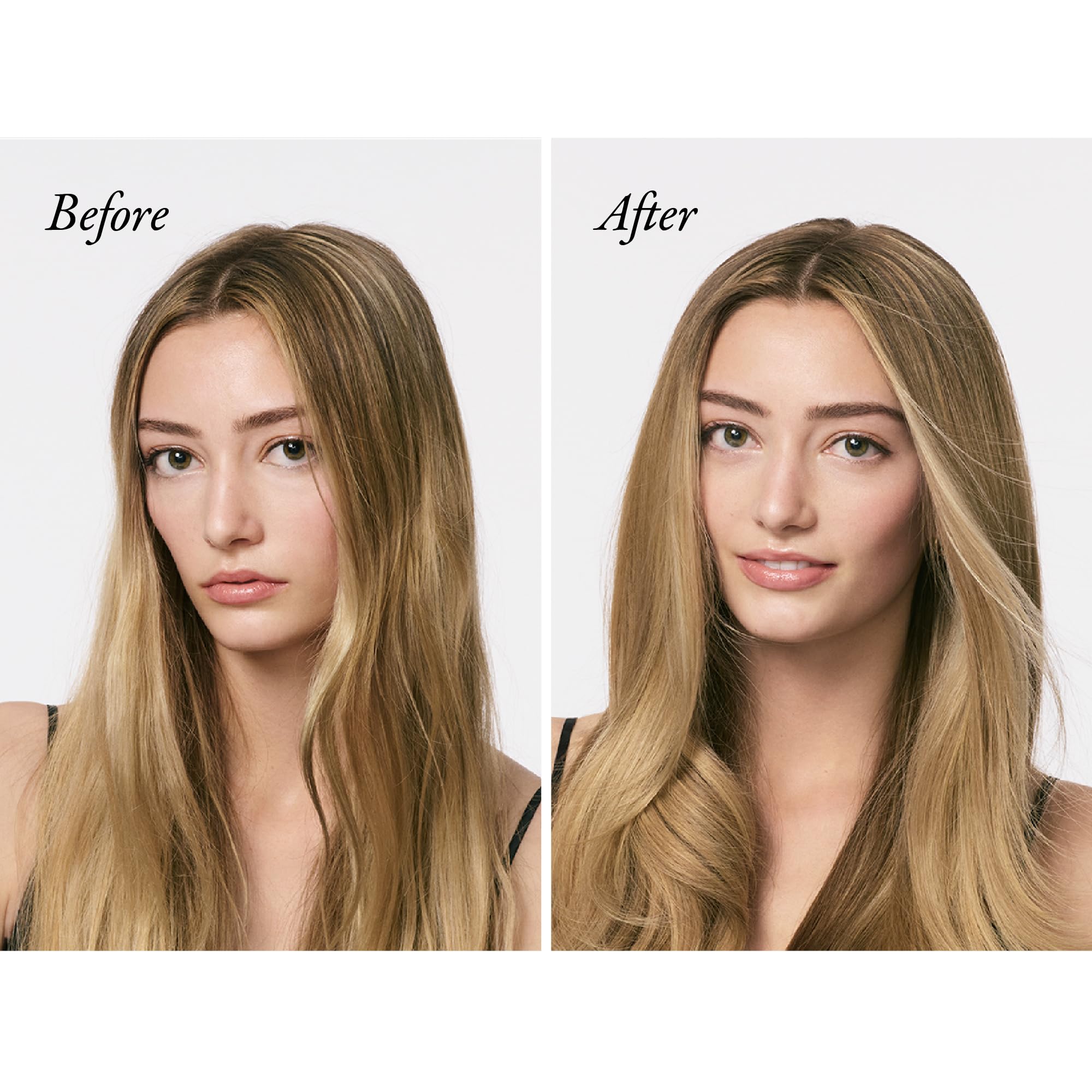 Oribe label close-up displaying active ingredients and restorative benefit