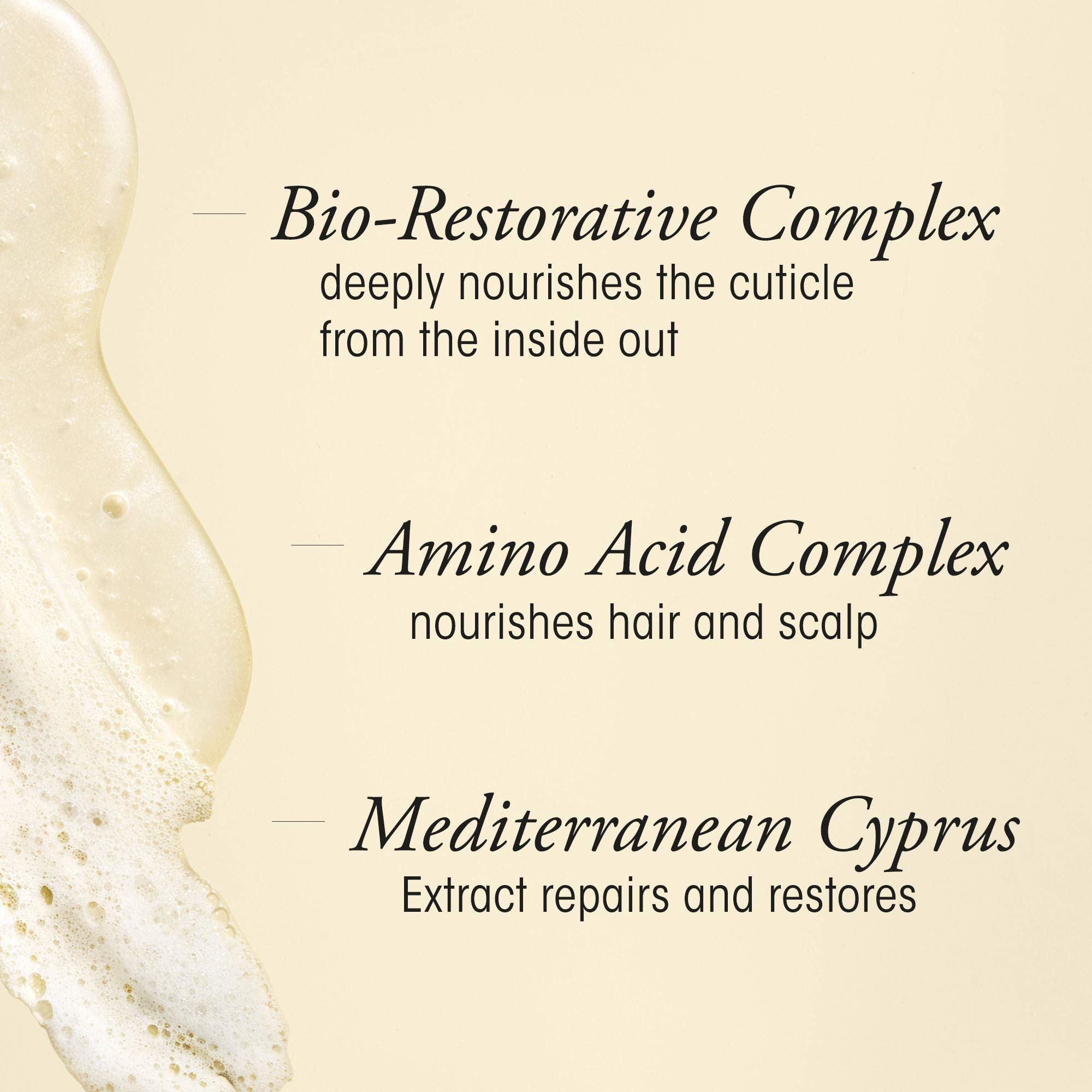 Oribe Gold Lust foam texture on hair demonstrating gentle cleansing benefit