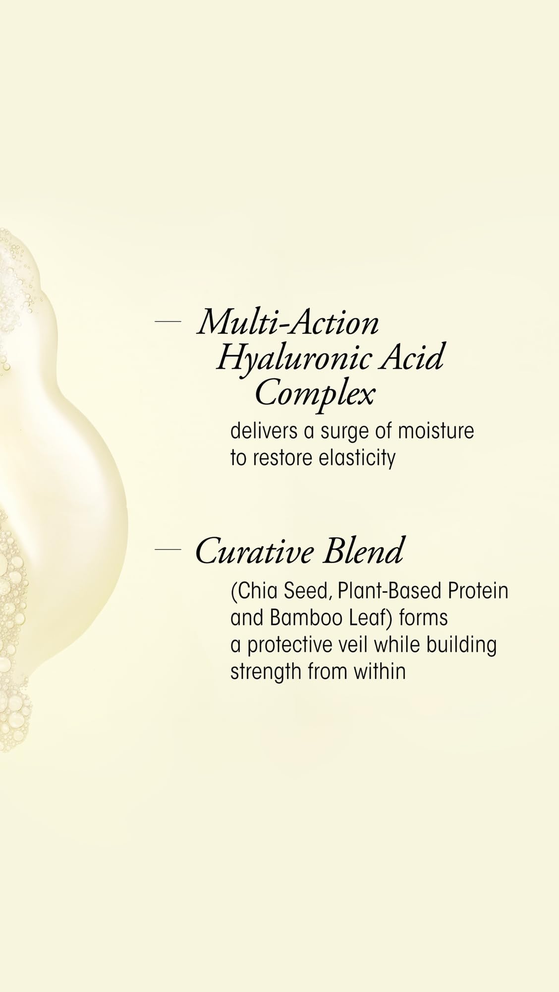 Oribe Hair Alchemy floral notes detail highlighting Daisy and Honeysuckle extracts