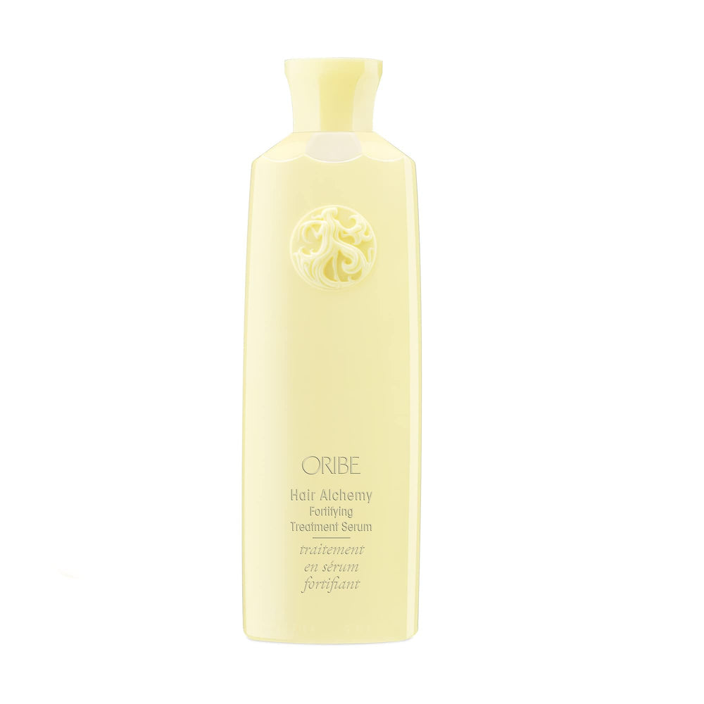 Oribe front packaging shows bottle and branding, communicates luxury hydration benefit