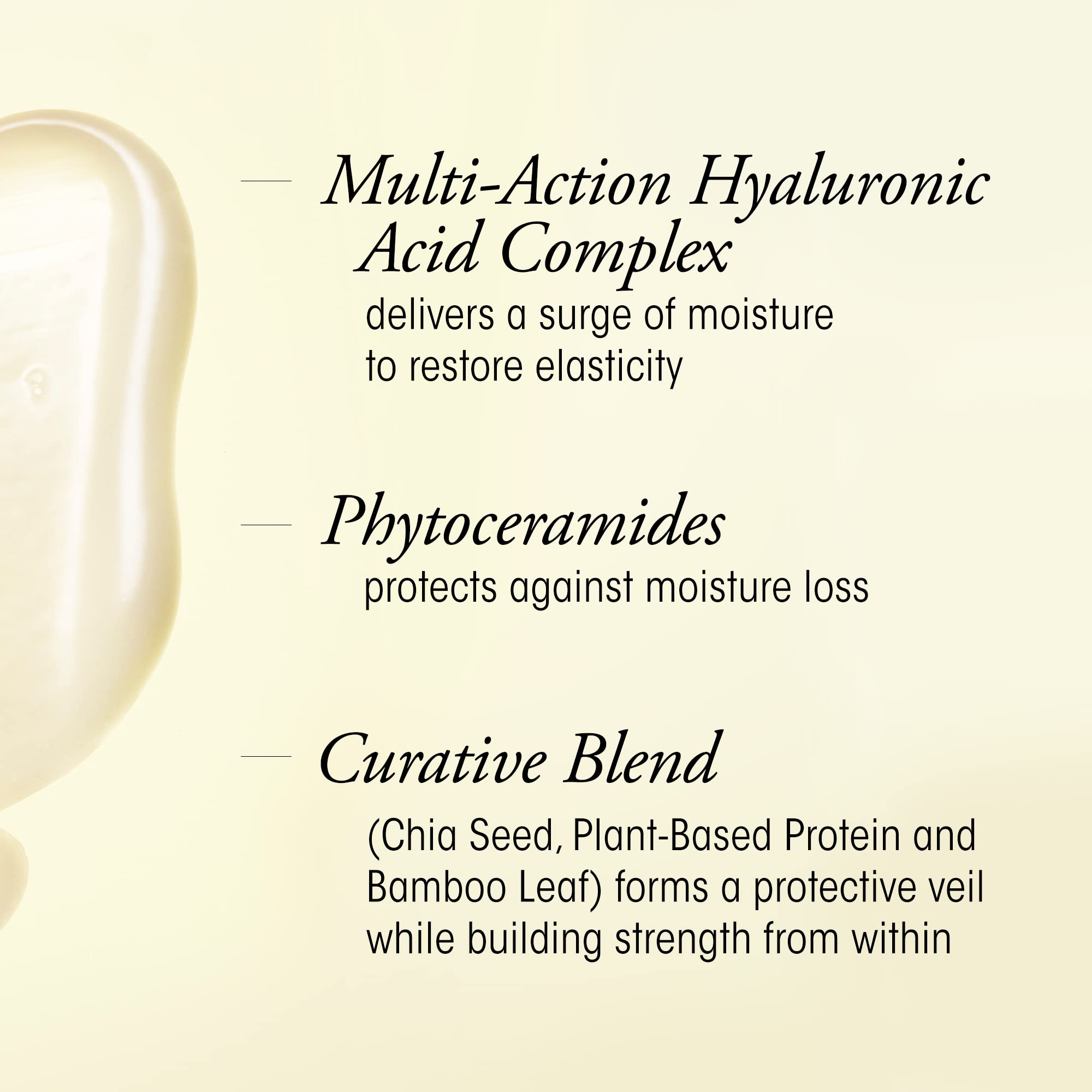 Oribe treatment serum pump close-up showing fast-absorbing formula