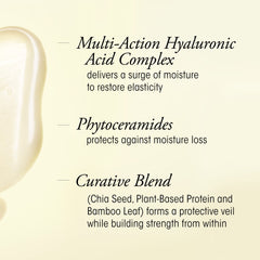 Oribe treatment serum pump close-up showing fast-absorbing formula