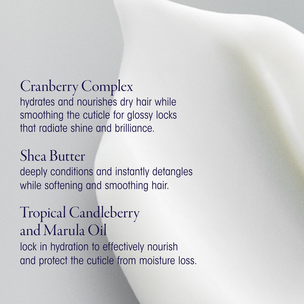 Detailed view of Oribe label and ingredients to show product quality and benefits
