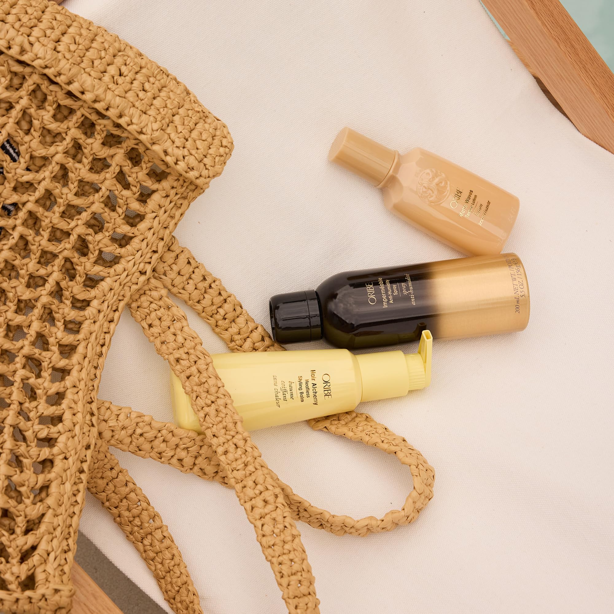 Oribe Matte Waves styled hair in beach lifestyle scene with natural texture