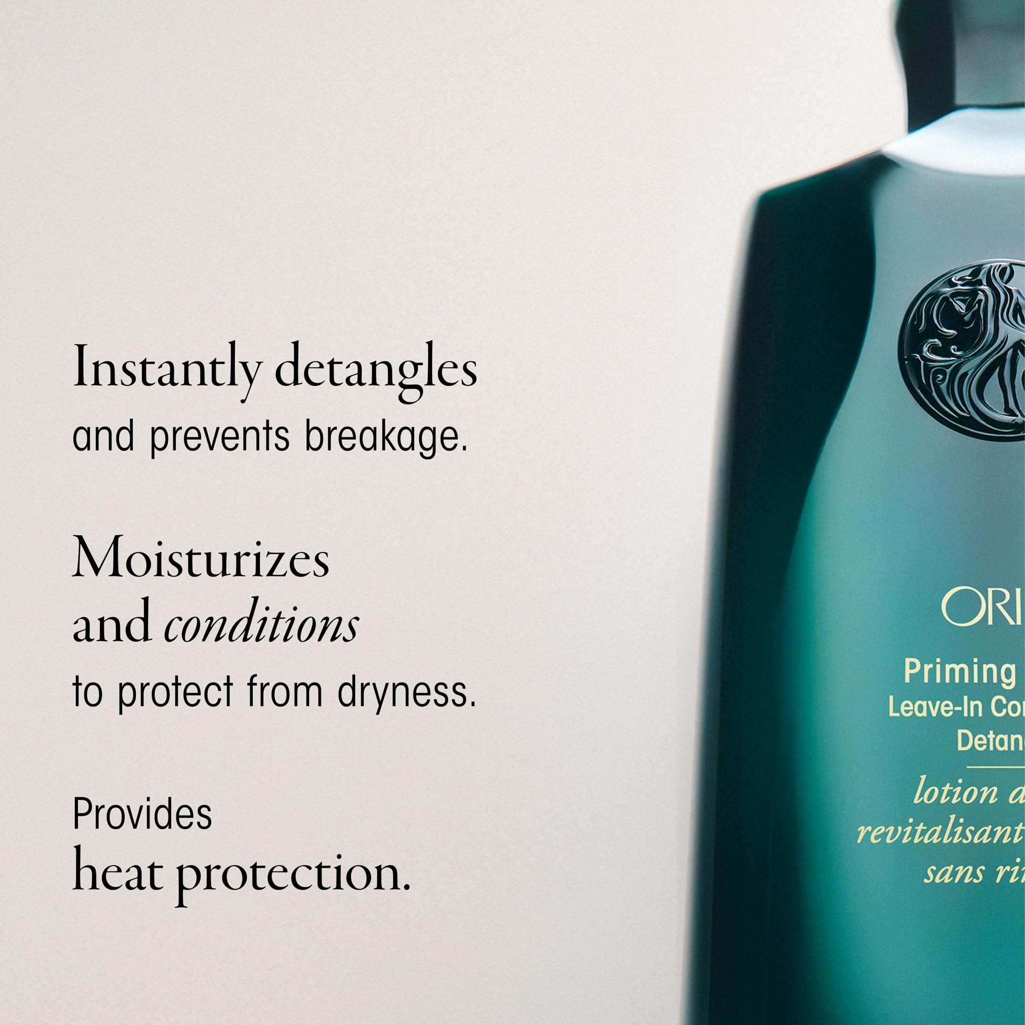 Oribe Priming Lotion ingredient display with cupuaçu and mango butters for moisture