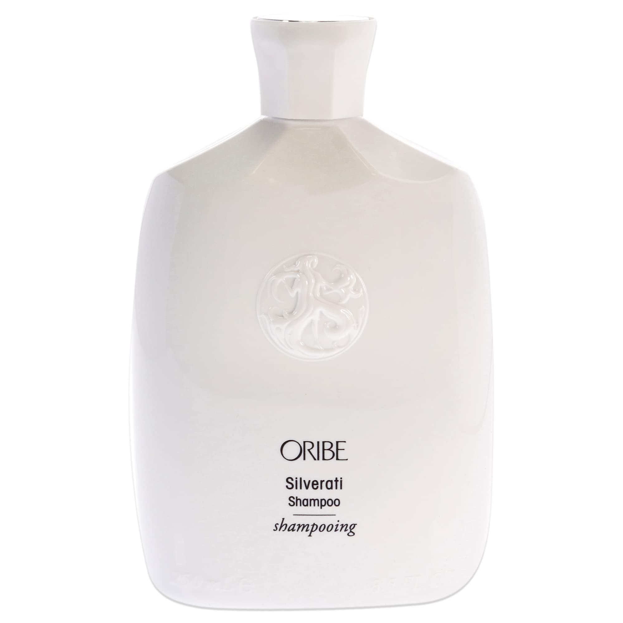 Oribe Silverati pump closeup highlighting easy dispensing and precision use
