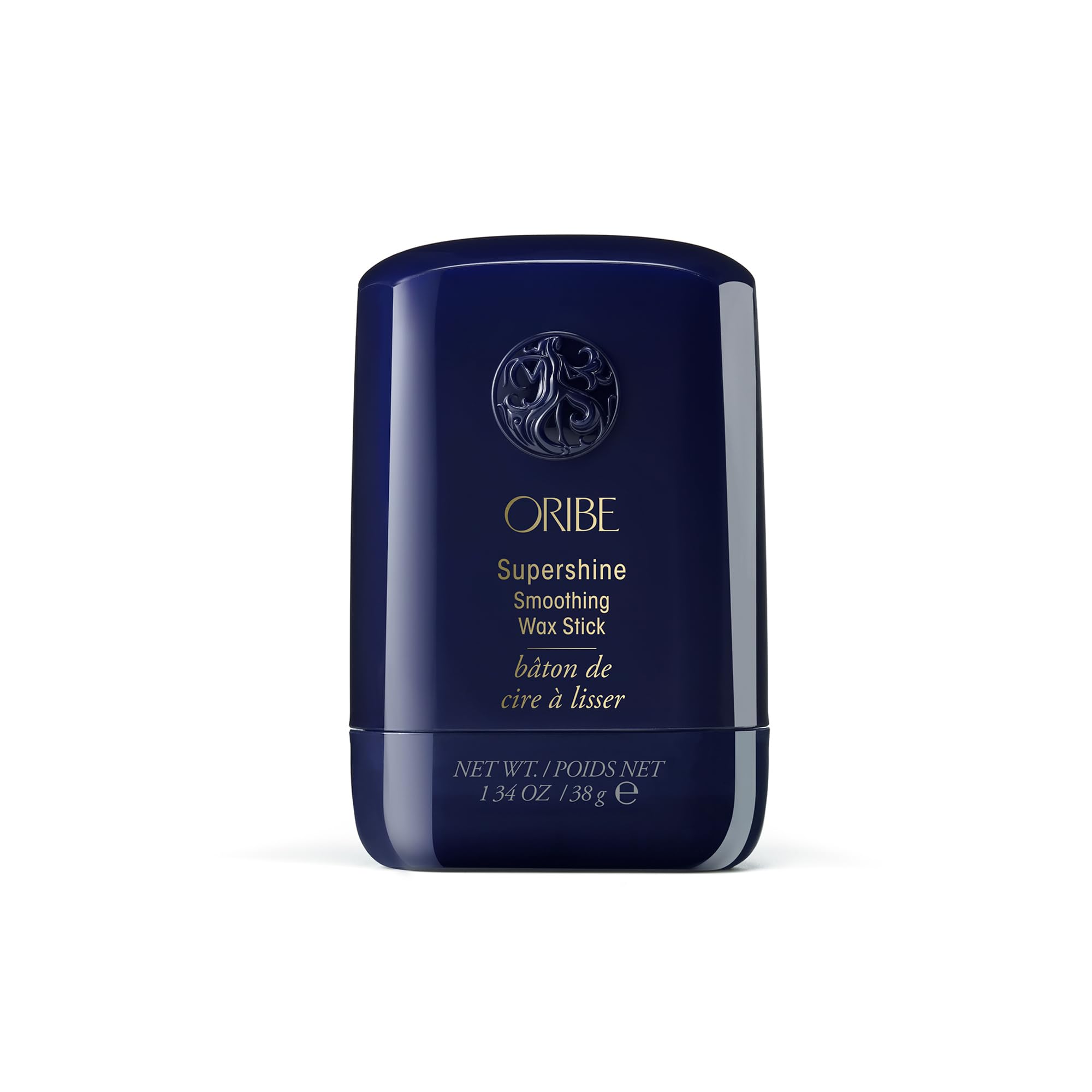 Oribe Supershine front packaging showing sleek tube and logo for polished styling