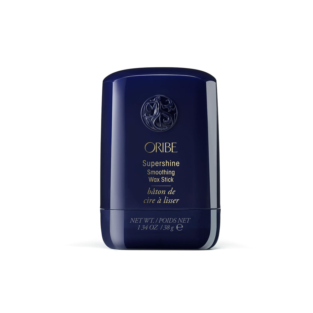 Oribe Supershine front packaging showing sleek tube and logo for polished styling