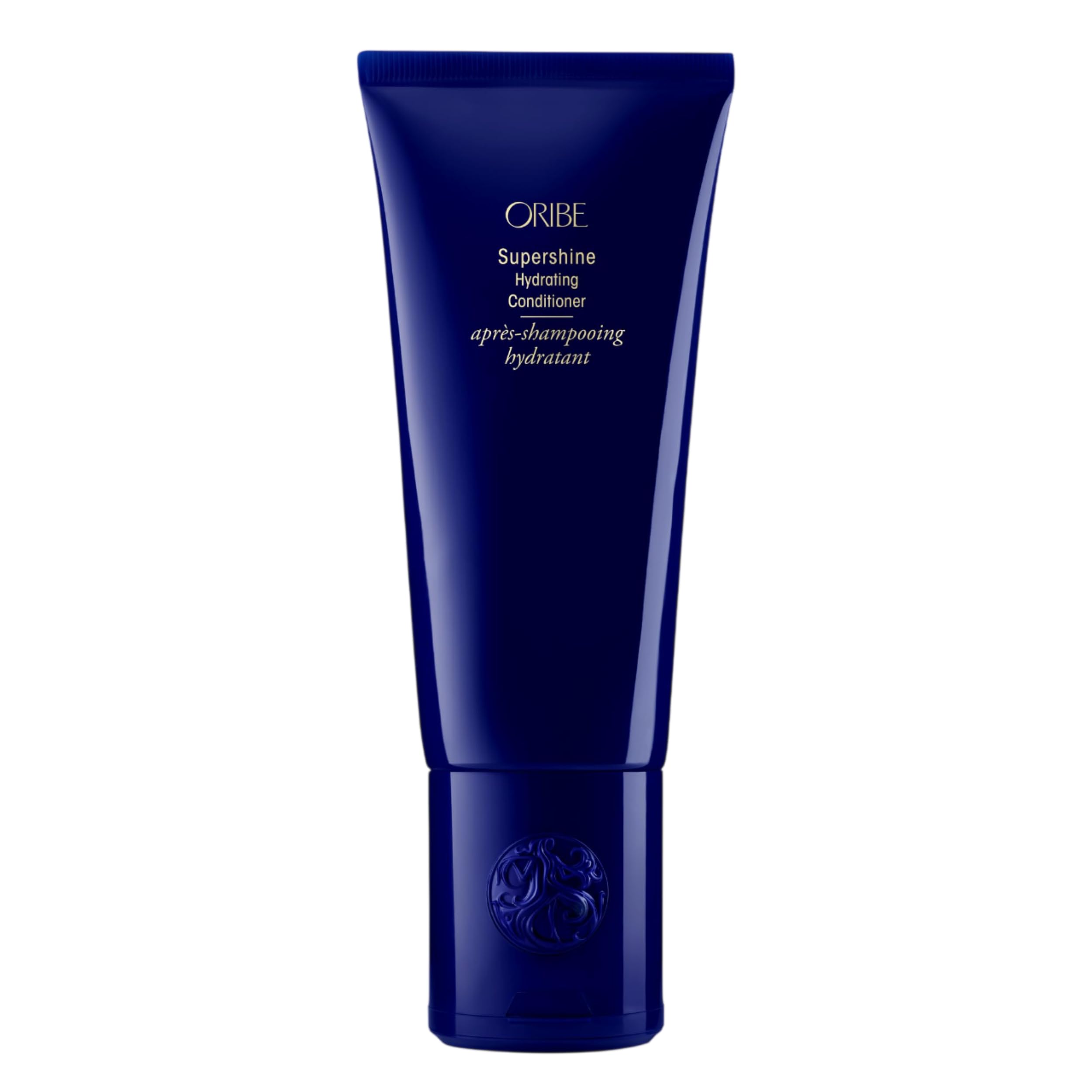 Oribe Supershine front bottle highlighting premium packaging and brand shine