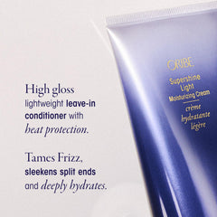 Oribe Supershine Light creamy texture close-up illustrating lightweight hydration