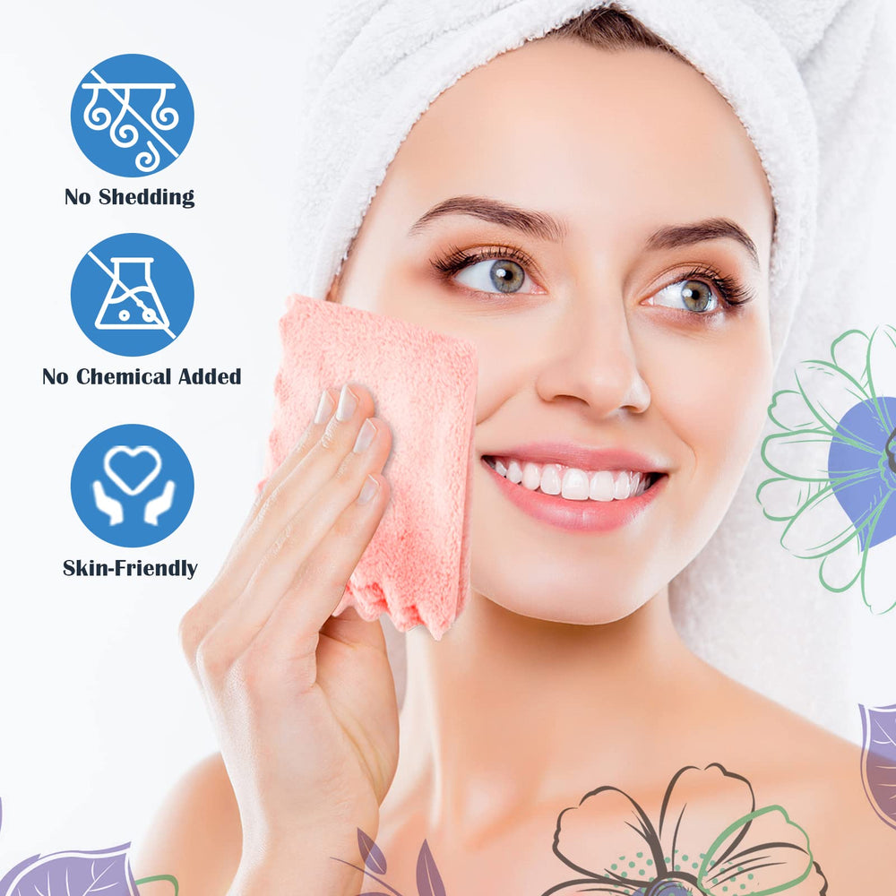 Orighty cloth in hand illustrating 7x7 inch size for precise makeup removal