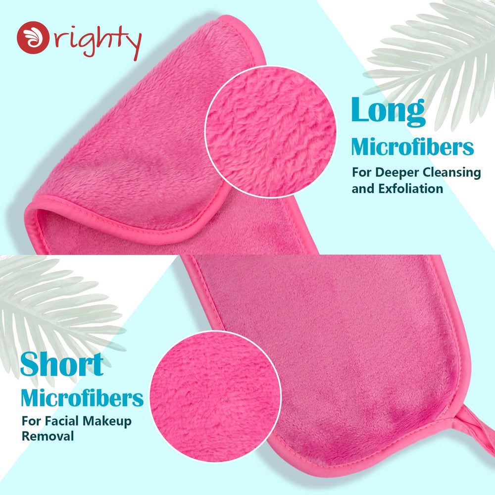 Orighty cloth in use removing makeup with water for quick, gentle cleansing