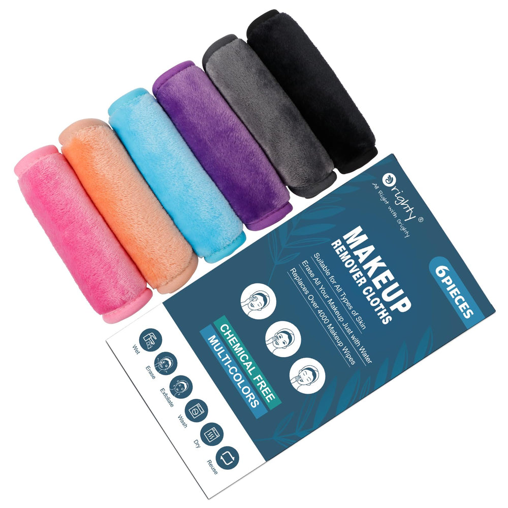 Orighty front packaging showing six colorful reusable cloths and benefits