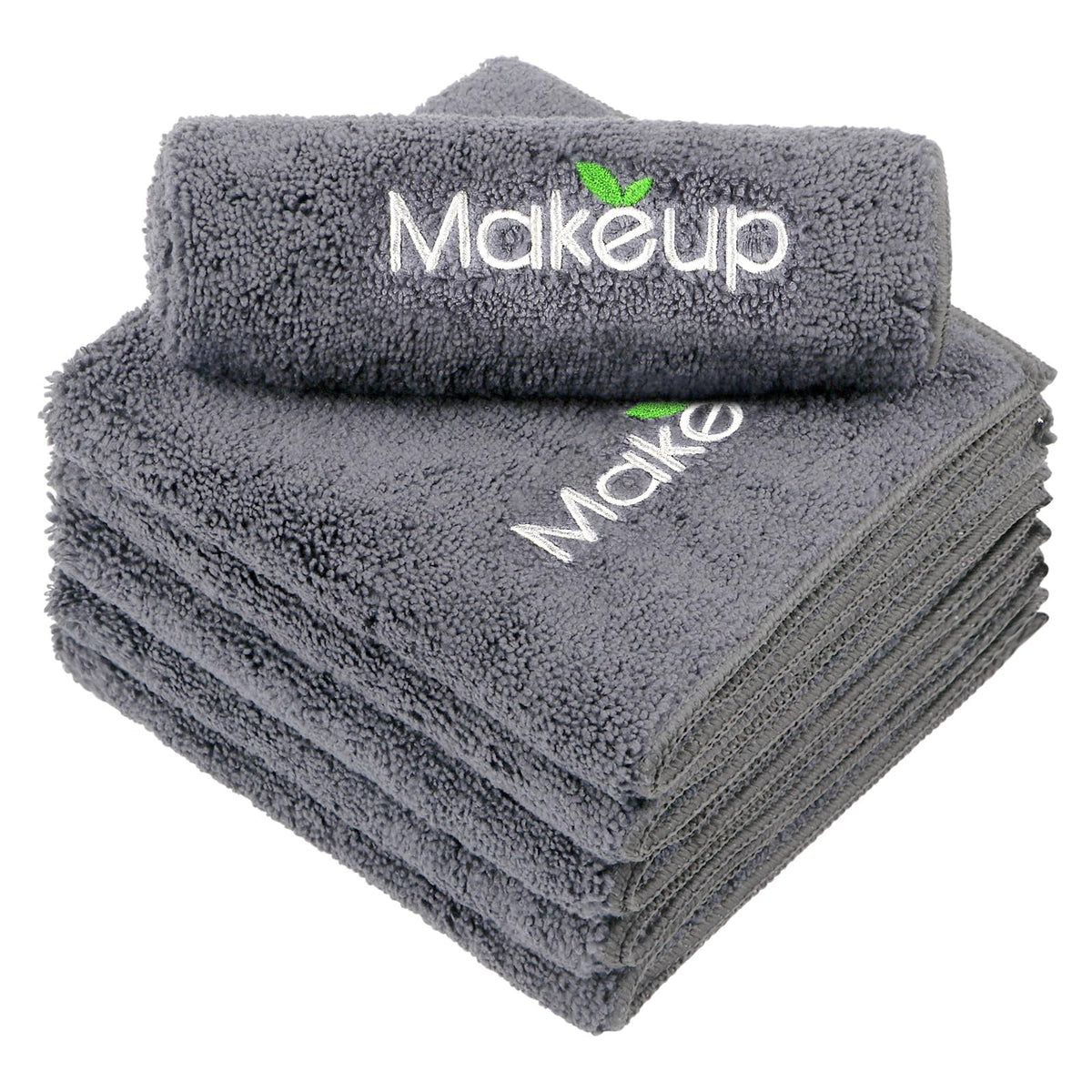 Orighty front pack of grey wash cloths showing neat stack and convenience
