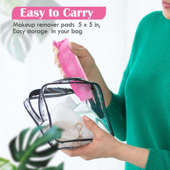 Orighty cloth removing mascara in use for delicate eye cleansing