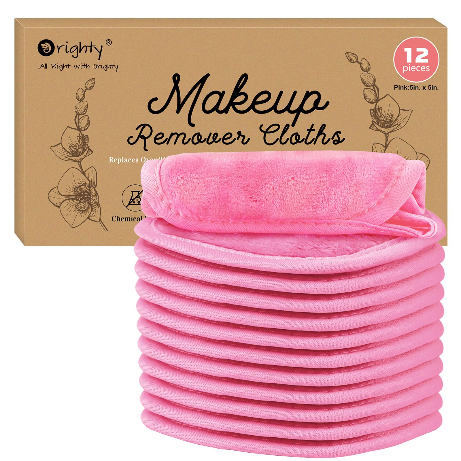 Orighty packaging front showing pink 12-pack and eco benefit