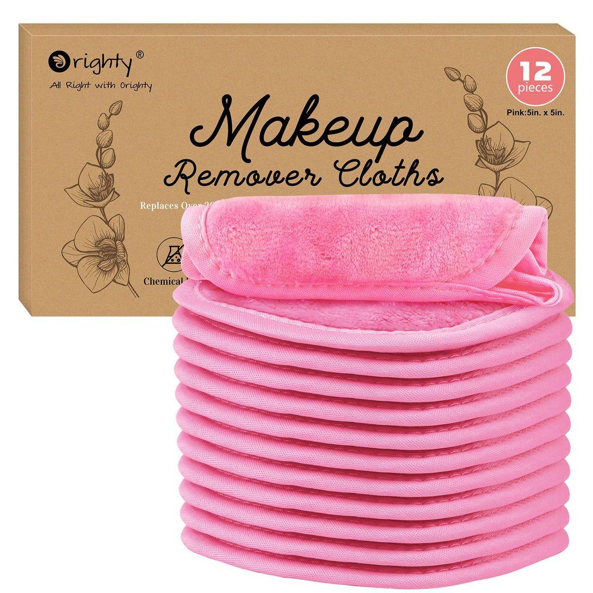 Orighty packaging front showing pink 12-pack and eco benefit