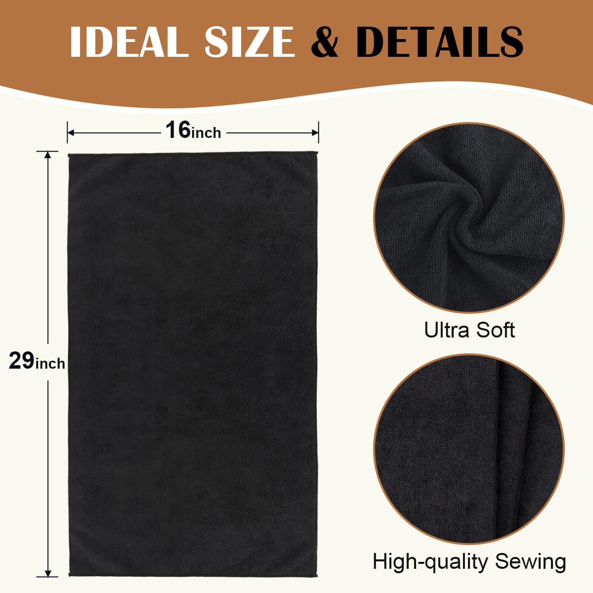 Orighty towel wrapped around client in salon demonstrating absorbency and comfort
