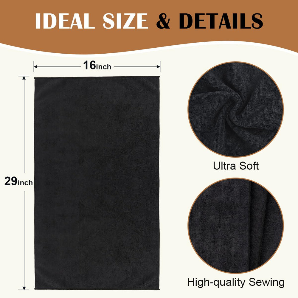 Orighty towel wrapped around client in salon demonstrating absorbency and comfort