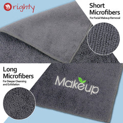 Orighty towel removing eye makeup gently to protect delicate skin