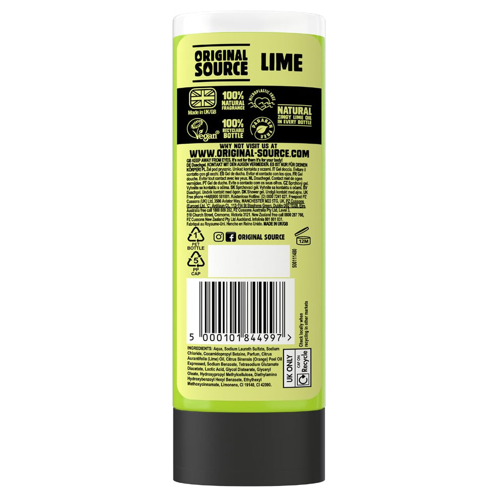 Original Source back label with ingredient list and usage instructions benefit: ingredient transparency