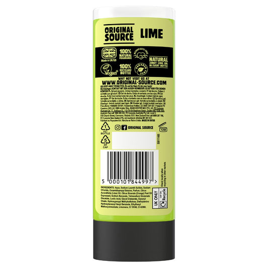 Original Source back label with ingredient list and usage instructions benefit: ingredient transparency