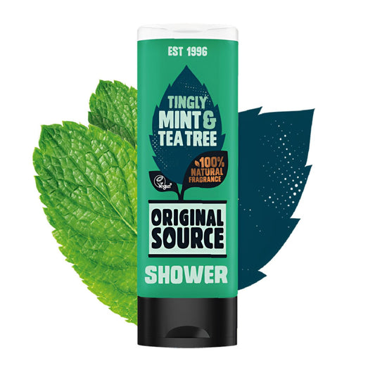 Original Source gel texture close-up highlighting clear lather and natural oil-derived scent