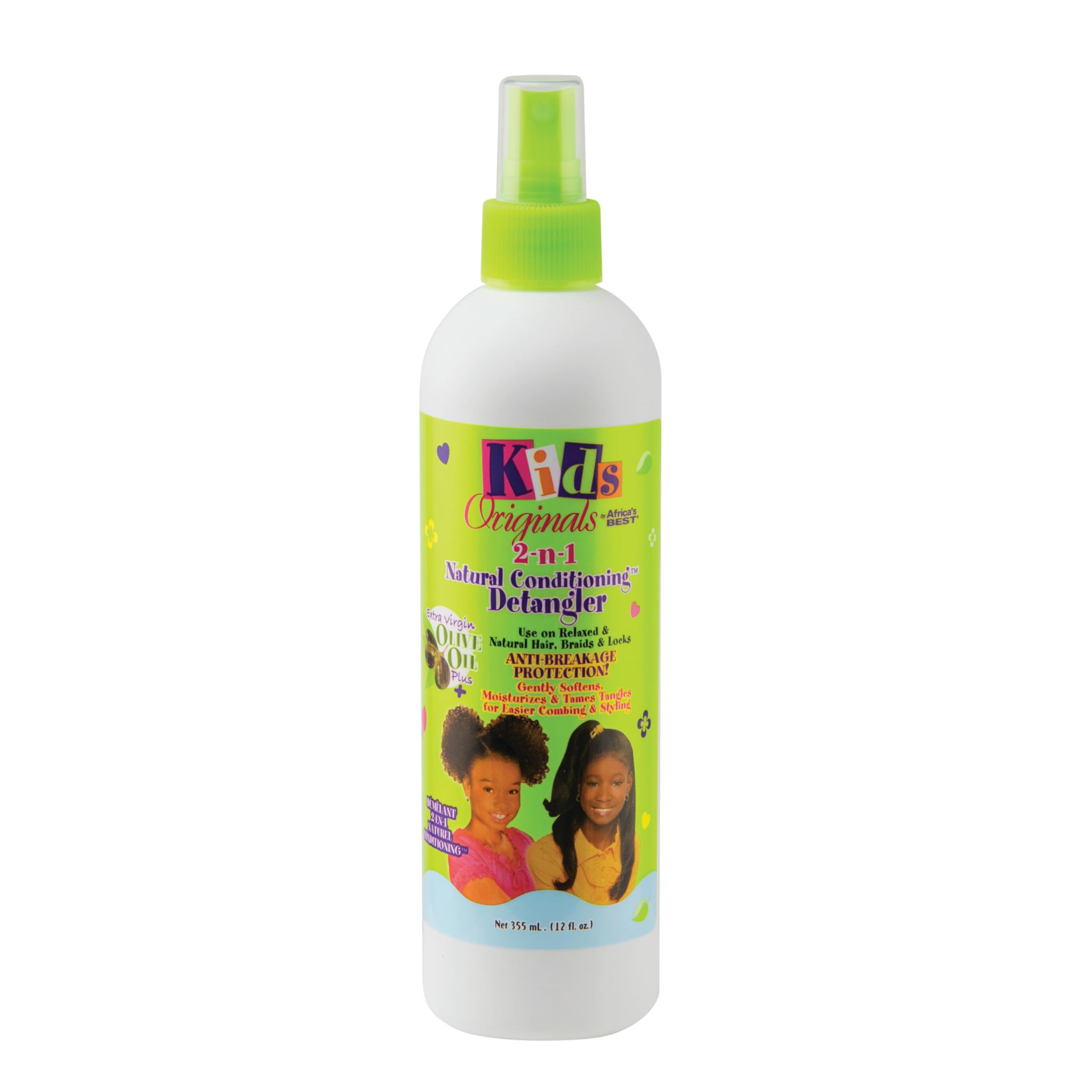 Originals by Africa's Best front bottle view showing label and size with easy-use benefit