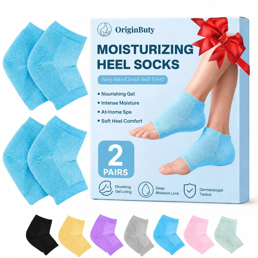 Originbuty front packaging showing two blue pairs and benefits